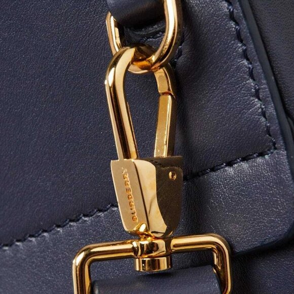 Burberry Blue Smooth Leather Small Elizabeth Tote Bag - Picture 5 of 12